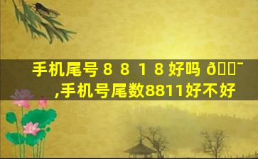 手机尾号８８１８好吗 🐯 ,手机号尾数8811好不好